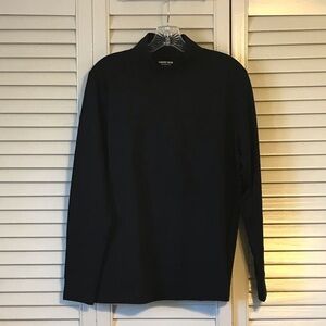 Lands' End Women's Black Mockneck Sweater